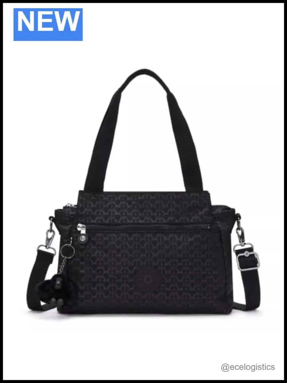 Kipling Elysia Lightweight Nylon Crossbody Bag with Multiple Pockets